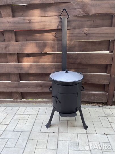 Печь + казан чугунный 12л