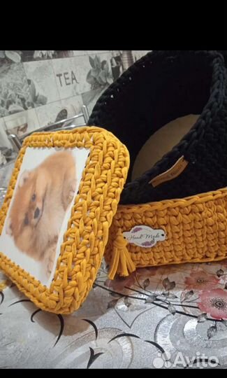 Корзинки из шнура и трикотажной пряжи