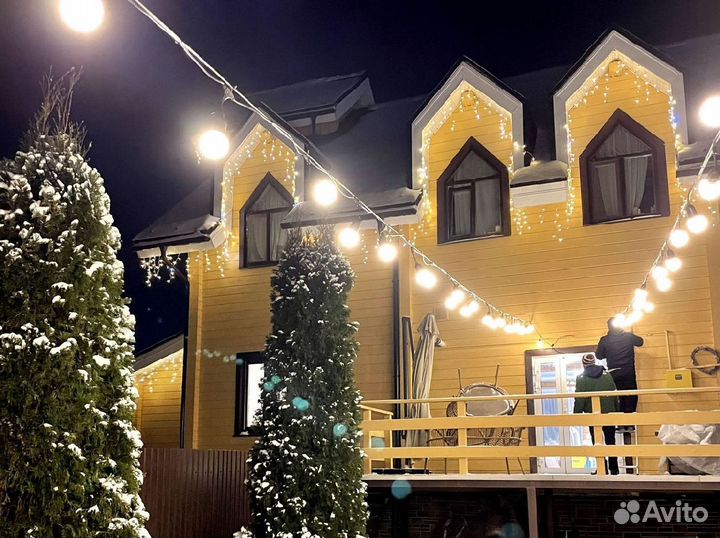 Новогоднее украшение домов