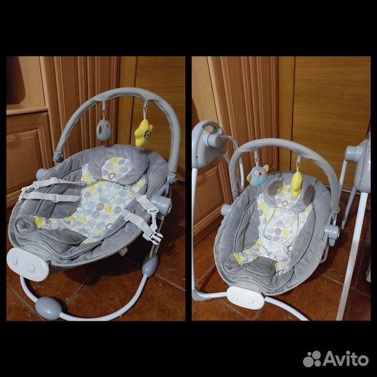 Детские электронные качели + шезлонг