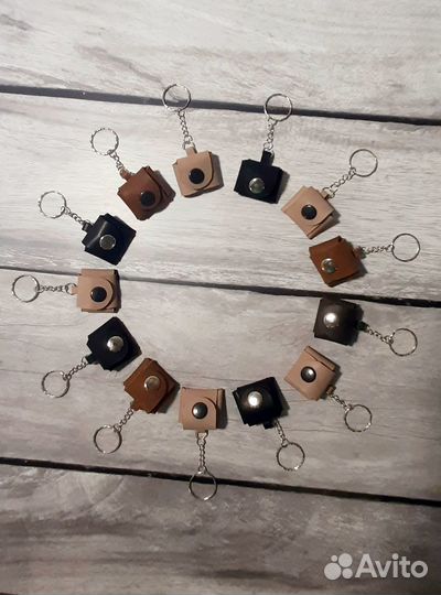 Брелок, Монетница, Сувенир, натуральная кожа