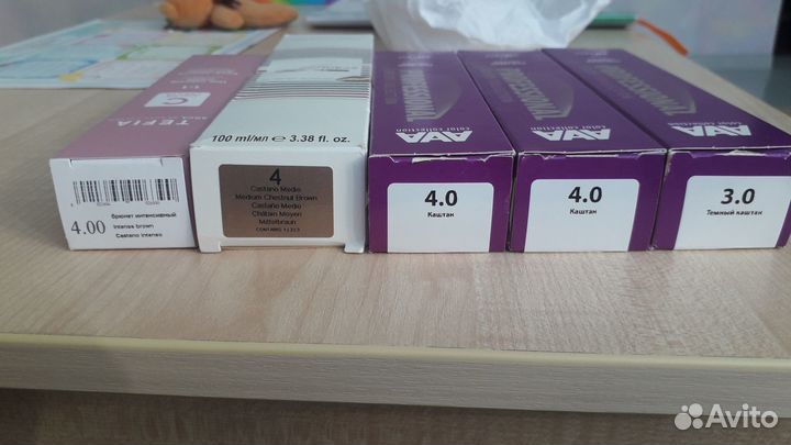 Краска для волос + оксид Tefia (Италия)