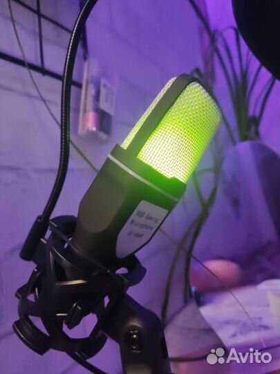 Студийный микрофон с поп фильтром