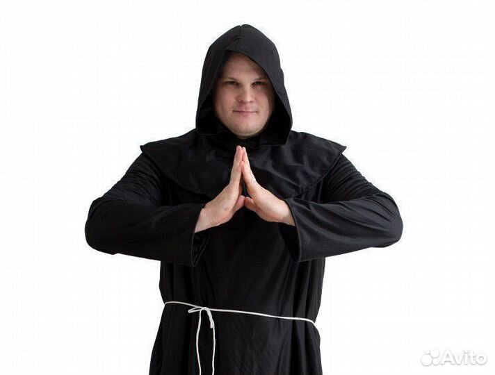 Костюм Монаха с капюшоном черный