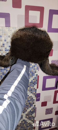 Норковая шапка мужская, 58-59