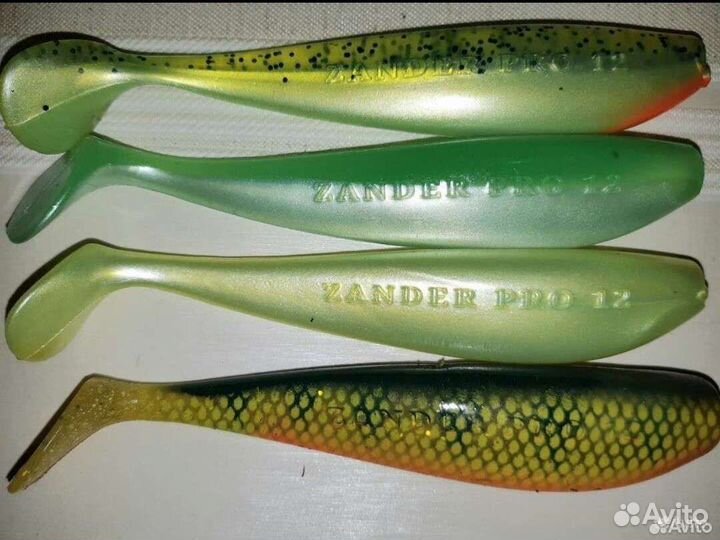 Силиконовые приманки Zander Pro Shad 14 см, 12 см