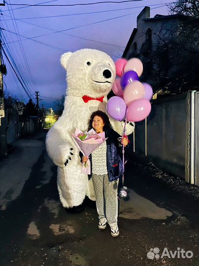 Белый мишка поздравление