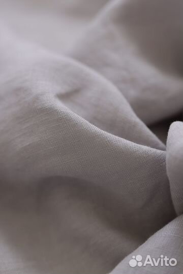 Льняное постельное белье однотонное двуспальное