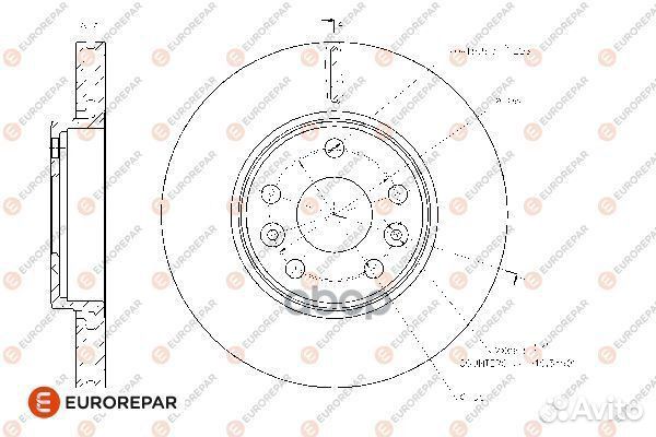 Тормозной диск перед eurorepar 1667851080