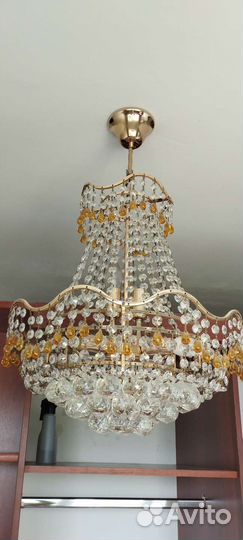 Люстра потолочная хрустальная