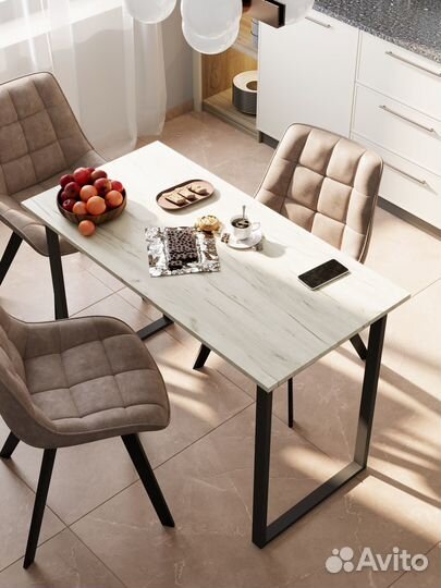 Стол кухонный обеденный лофт 110х55х75 см