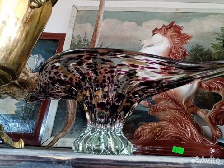 Ваза цветное стекло СССР