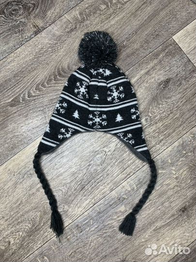 Шапка детская (новая) с помпоном 50 р-р