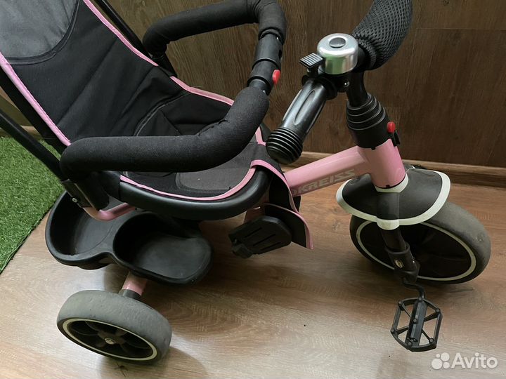 Коляска велосипед с ручкой