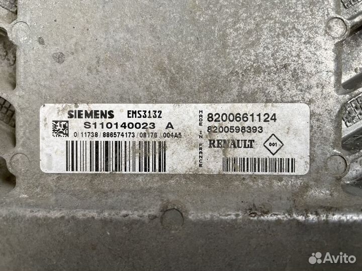 Блок управления двигателем 1.6 8 V Renault Logan
