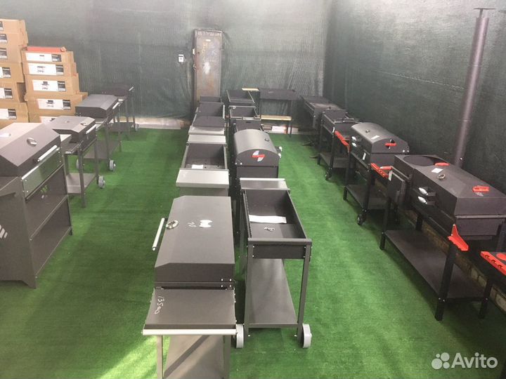 Мангал с печью под казан