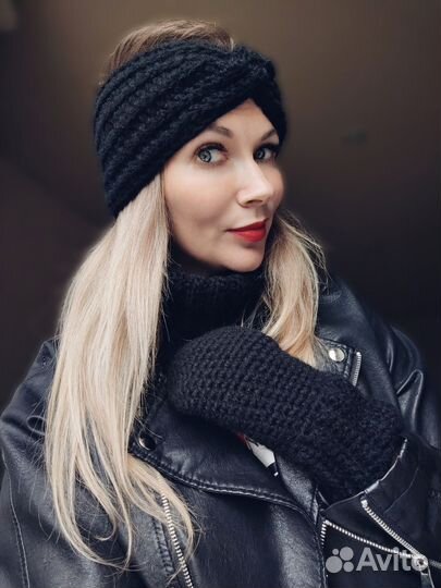 Шапка ушанка из ангоры