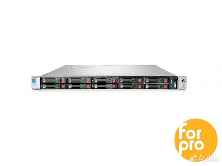 Сервер HP DL360 Gen9 10SFF 2xE5-2680v4 144GB, P840