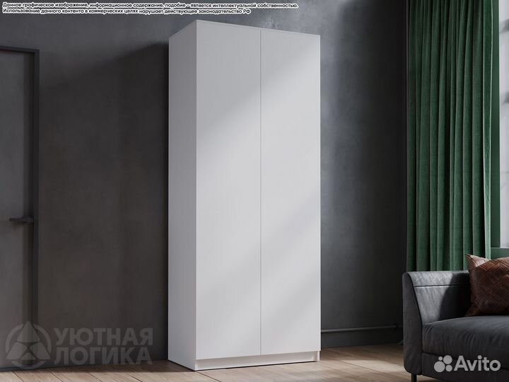 Шкаф распашной двухдверный Дева 600/800