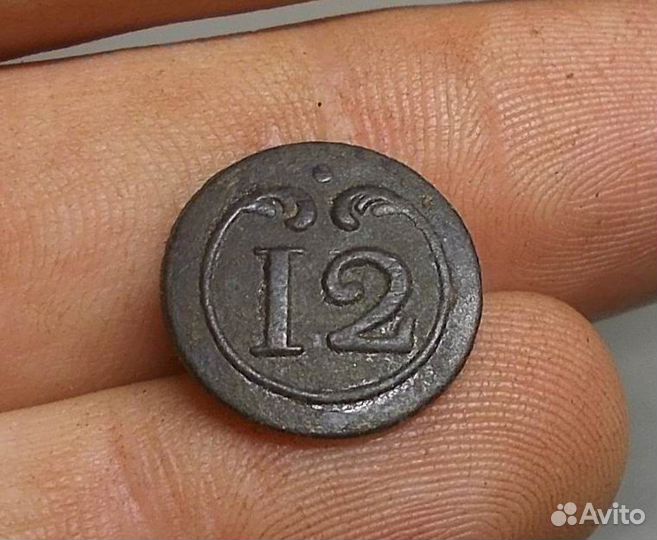 1812 год Пуговица 12 линейный полк Малая Франция
