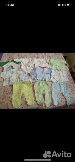 Бортики в кроватку+ вещи для новорожденного