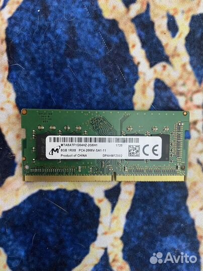 Оперативная память Micron 8 гб DDR4 2400 мгц