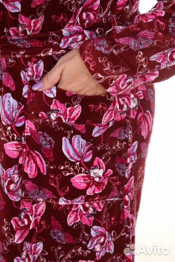 Велюровый халат на 48-50 р