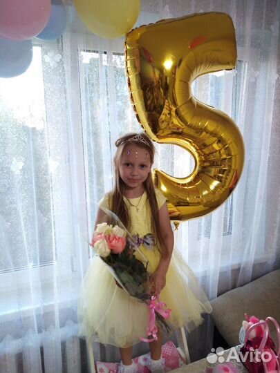 Платье нарядное valini для девочки р.110 (4-5 лет)