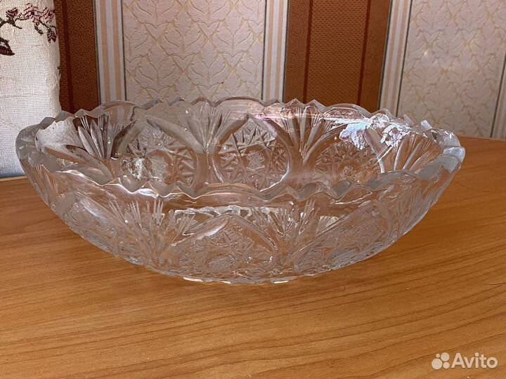 Хрустальный салатник, ладья. СССР