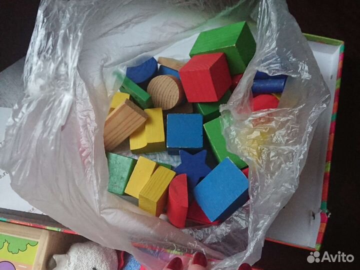 Кубики, детское лото деревянные