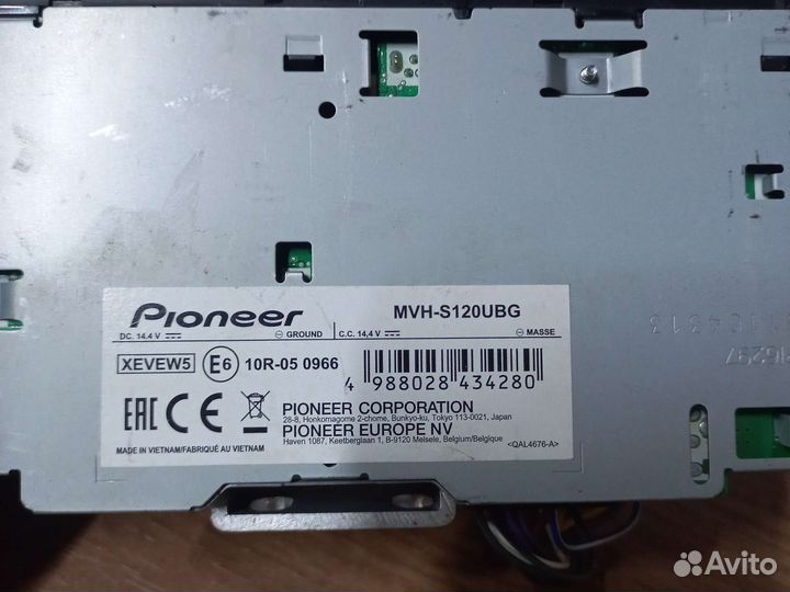 Магнитола pioneer mvh-s 120UBG