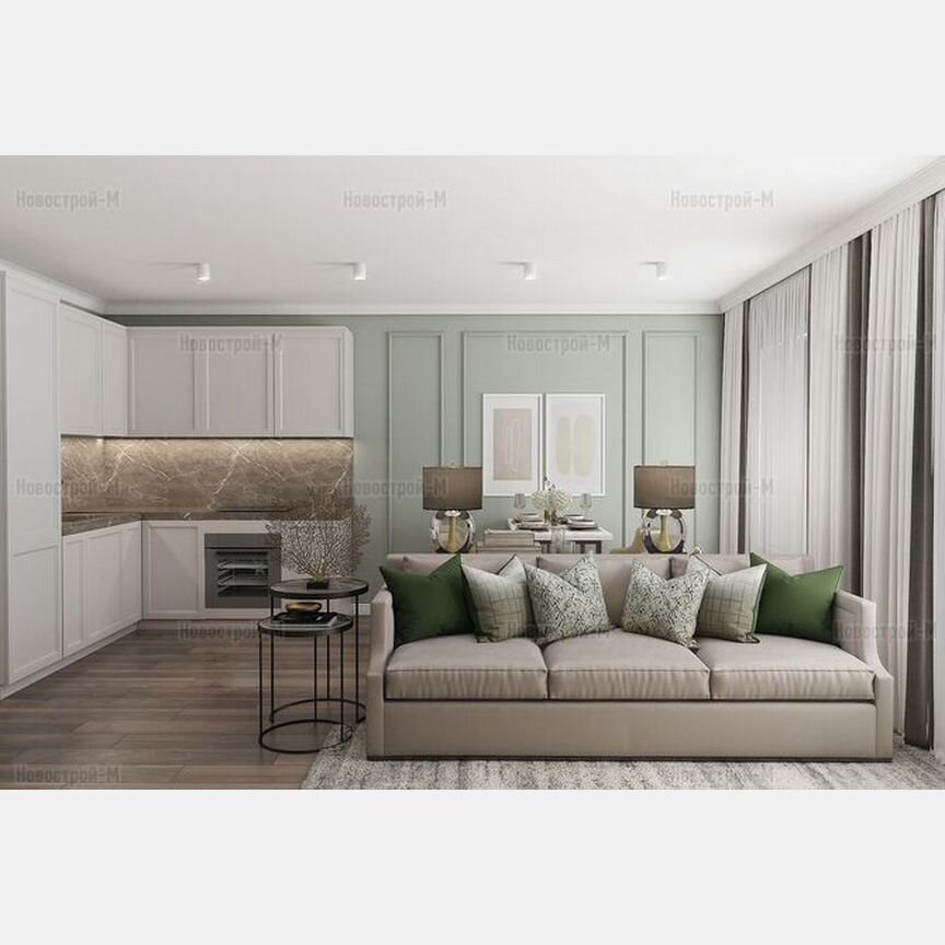 2-к. апартаменты, 35,9 м², 20/21 эт.