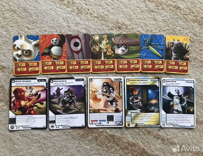 Карточки lego ninjago и Kung Fu Panda