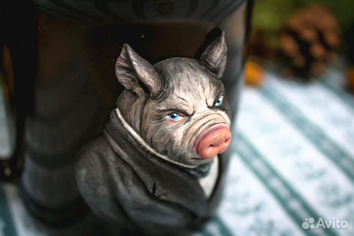 Декор кружки из полимерной глины. Наполеон