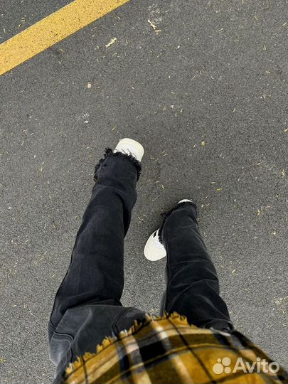 Джинсы flared zip