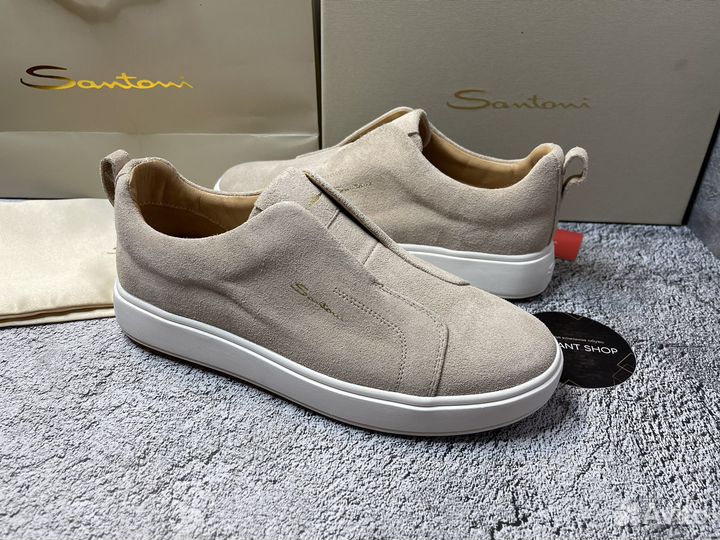 Слипоны Santoni мужские