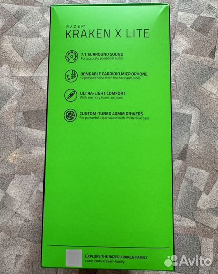 Наушники Razer Kraken X Lite RZ04-02950100-R381