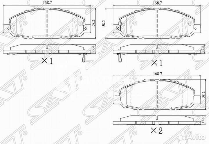 Колодки тормозные перед nissan atlas 07/isuzu ELF