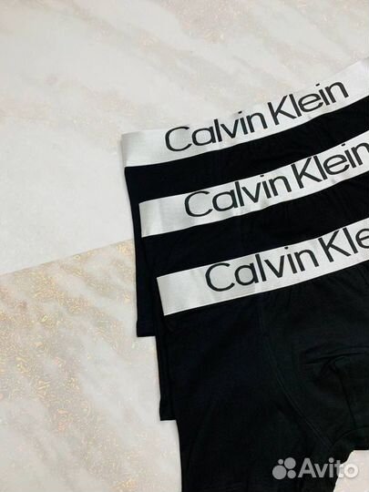 Трусы мужские боксеры черные calvin klein