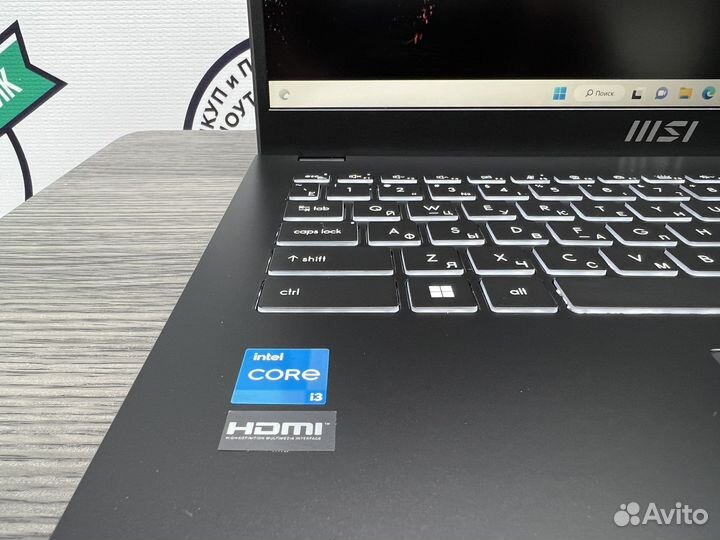 Новый 2022 MSI IPS Core i3-1115G4 8Gb DDR4 SSD