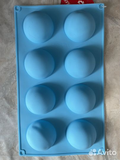 Формы силиконовые полусферы сердце