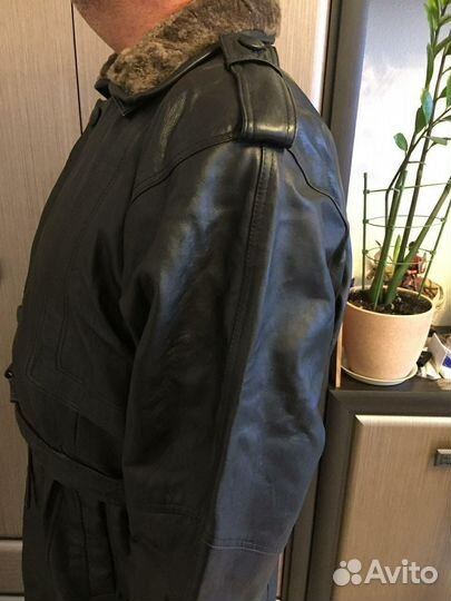 Плащ кожаный