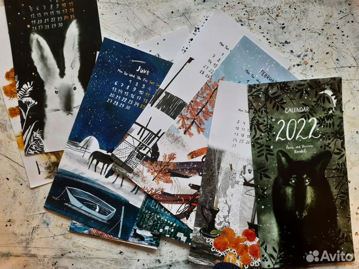 Календарь-открытки иллюстрации Аня и Варя Кендель