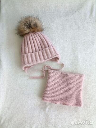 Шапка и снуд детский