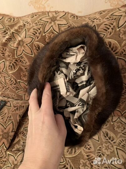 Берет норковый р-р 58 б/у