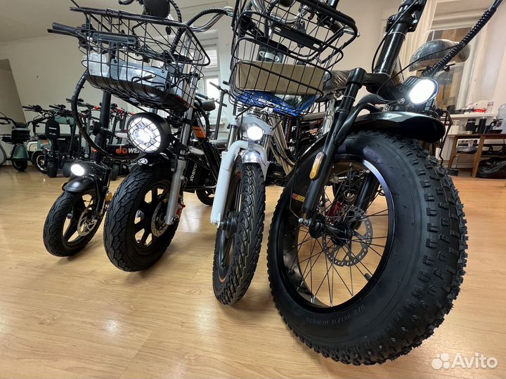 Электровелосипеды и электрофэтбайки для взрослых