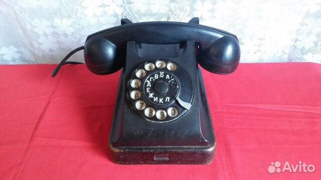 Старинный дисковый телефон объявление продам
