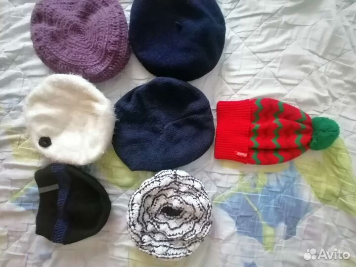 Береты, шапки, шарфы-труба