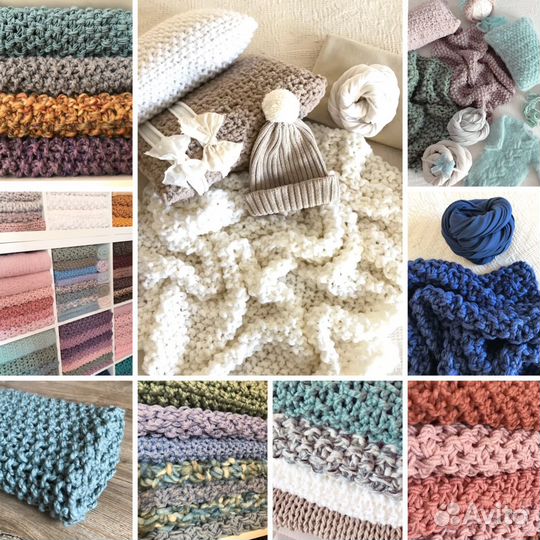 Вязаные пледы newborn (ручная работа )