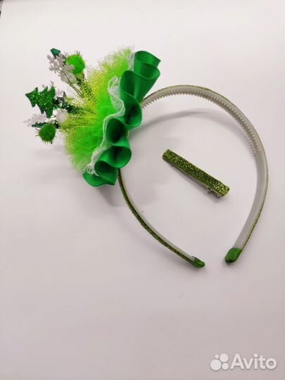 Ёлочка Новогодний ободок (заколка)